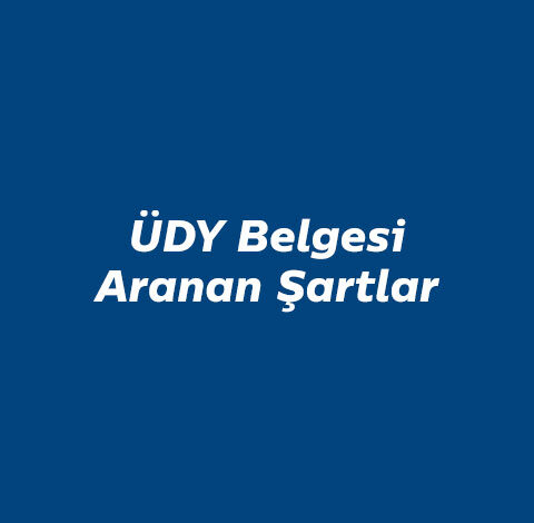 ÜDY Belgesi Aranan Şartlar
