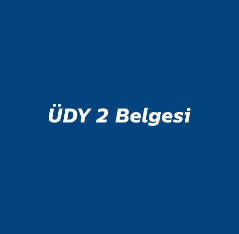 ÜDY 2 Belgesi