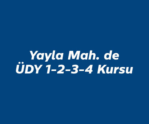 Yayla Mahallesi ÜDY Belgesi